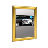 Seco® Front Load Easy Open Snap Poster Frame, 8.5 x 11, Polished Gold Effect (SN8511POLG)
