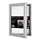 Seco® Locking Indoor/Outdoor Poster Case Shatterproof Rustproof, 11x17,  Silver (LCASE1117)