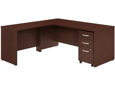 Bush Business Furniture Studio C 71 L-Shaped Desk with Mobile File Cabinet, Harvest Cherry (STC007CSSU)