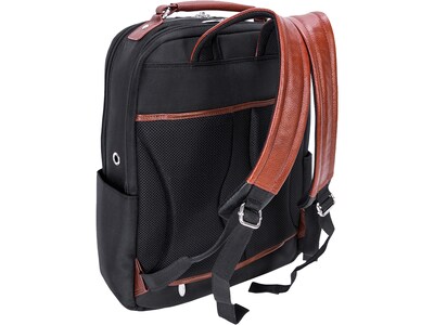 McKlein U Series Logan Laptop Backpack, Black Nylon (79085)