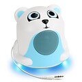 GOgroove Mini Cute Animal Battery Powered Portable Speaker with LED Night Light (Polar Bear Pal Jr) (4496407)