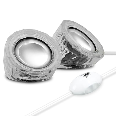 GOgroove Mini Clear USB Computer Speakers with LED Lighting (4333475)