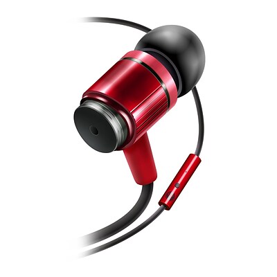 GOgroove Durable Heavy Duty Earbuds (Red) (4695753)