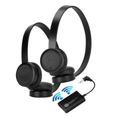 GOgroove BlueVIBE 2TV Wireless Bluetooth Stereo Headphones, Black (4748055)