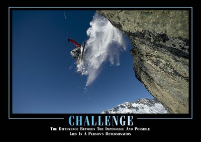 SECO®  Stewart Superior Challenge Framed Motivational Poster, 29 x 21.5, Black Frame (MPI007)