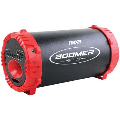 Naxa, Boomer Impulse LED Bluetooth Boom Box, Black & Gray, (NAS-3084 RED)