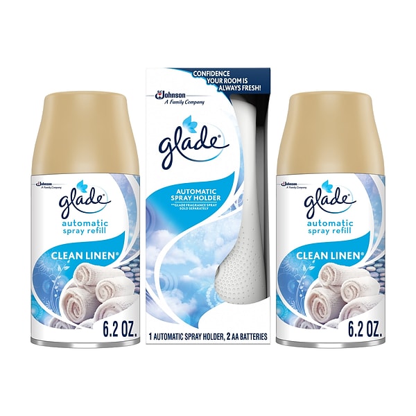 Glade Automatic Spray Kit 6.2-oz Clean Linen Device/Refill Air Freshener in  the Air Fresheners department at