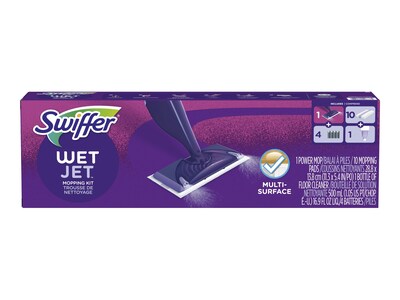 Swiffer WetJet Mopping Kit, 10 Mopping Pads, 6 Heavy Duty & 4 Original (49886)