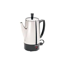 Presto 6 Cups Automatic Coffee Maker, Stainless Steel (02822)