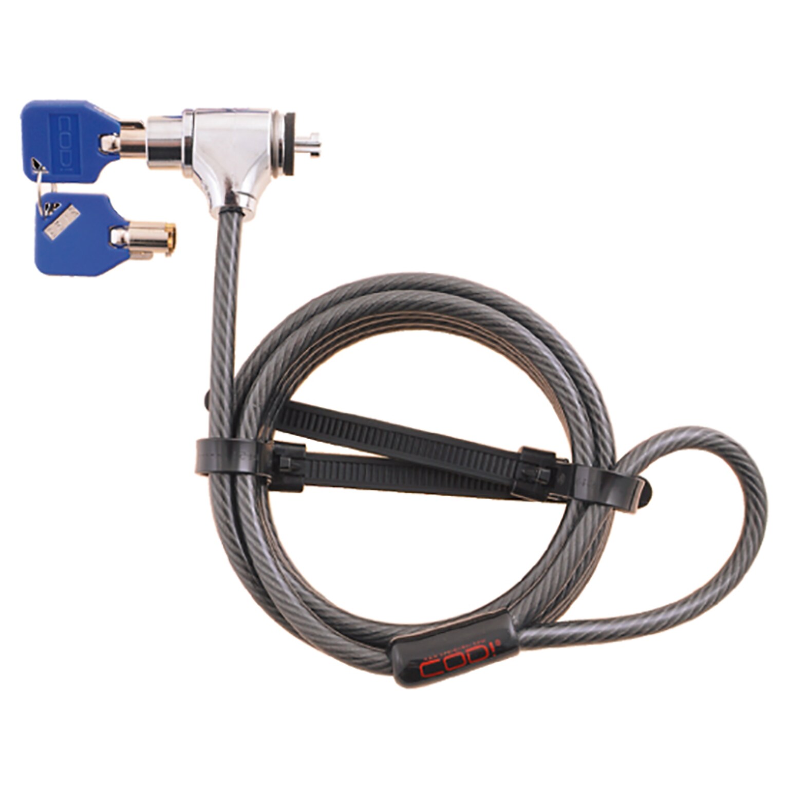 CODi 9-Pin Key Cable Lock for Laptops/Desktops/Monitors, 6 ft. (A02024)