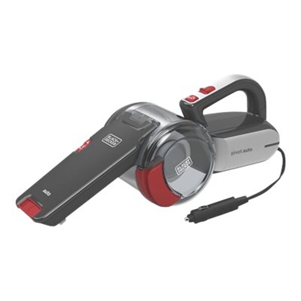 Black & Decker Pivot Auto Handheld Vacuum, Bagless, Red/Gray (BDH1200PVAV)