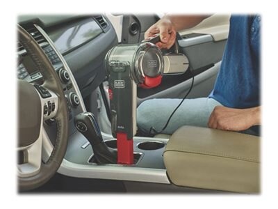 Black & Decker Pivot Auto Handheld Vacuum, Bagless, Red/Gray (BDH1200PVAV)