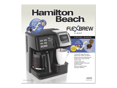 Hamilton Beach FlexBrew 12 Cups Automatic Coffee Maker, Black (49976)