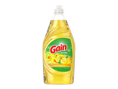 Gain Ultra Dishwasher Detergent Liquid, Lemon Scent, 21.6 oz., (97625)