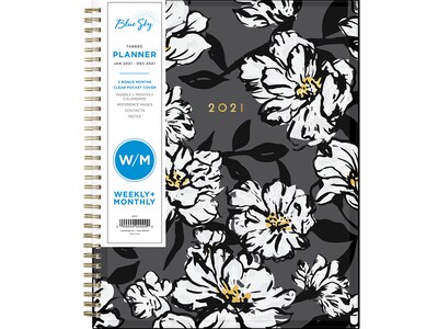 2021 Blue Sky 8.5 x 11 Planner, Baccara Dark, Multicolor (110211-21)