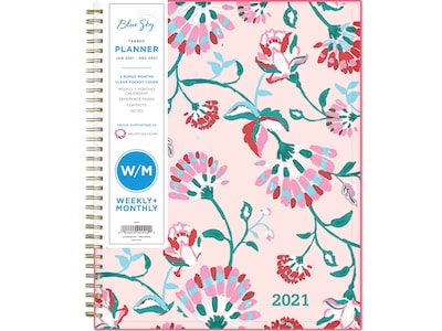 2021 Blue Sky 8.5 x 11 Planner, Garden Flower, Multicolor (101617-21)