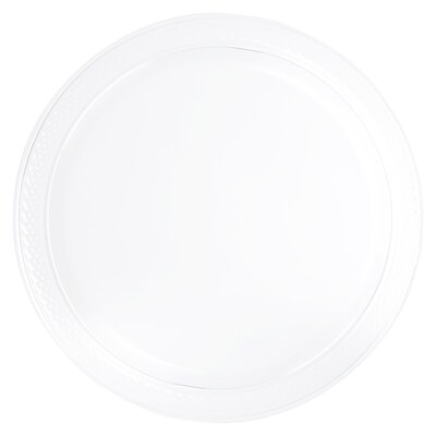 JAM Paper 7 Plastic Plates, Clear, 20/Pack (7255320678)