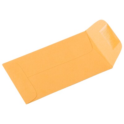 JAM Paper #3 Kraft Coin Envelope, 2 1/2" x 4 1/4", Brown Kraft, 50/Pack (1623989I)