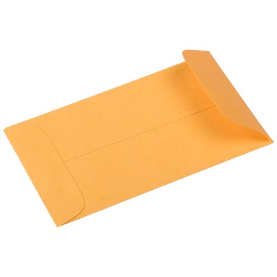 JAM Paper #3 Kraft Coin Envelope, 2 1/2" x 4 1/4", Brown Kraft, 50/Pack (1623989I)