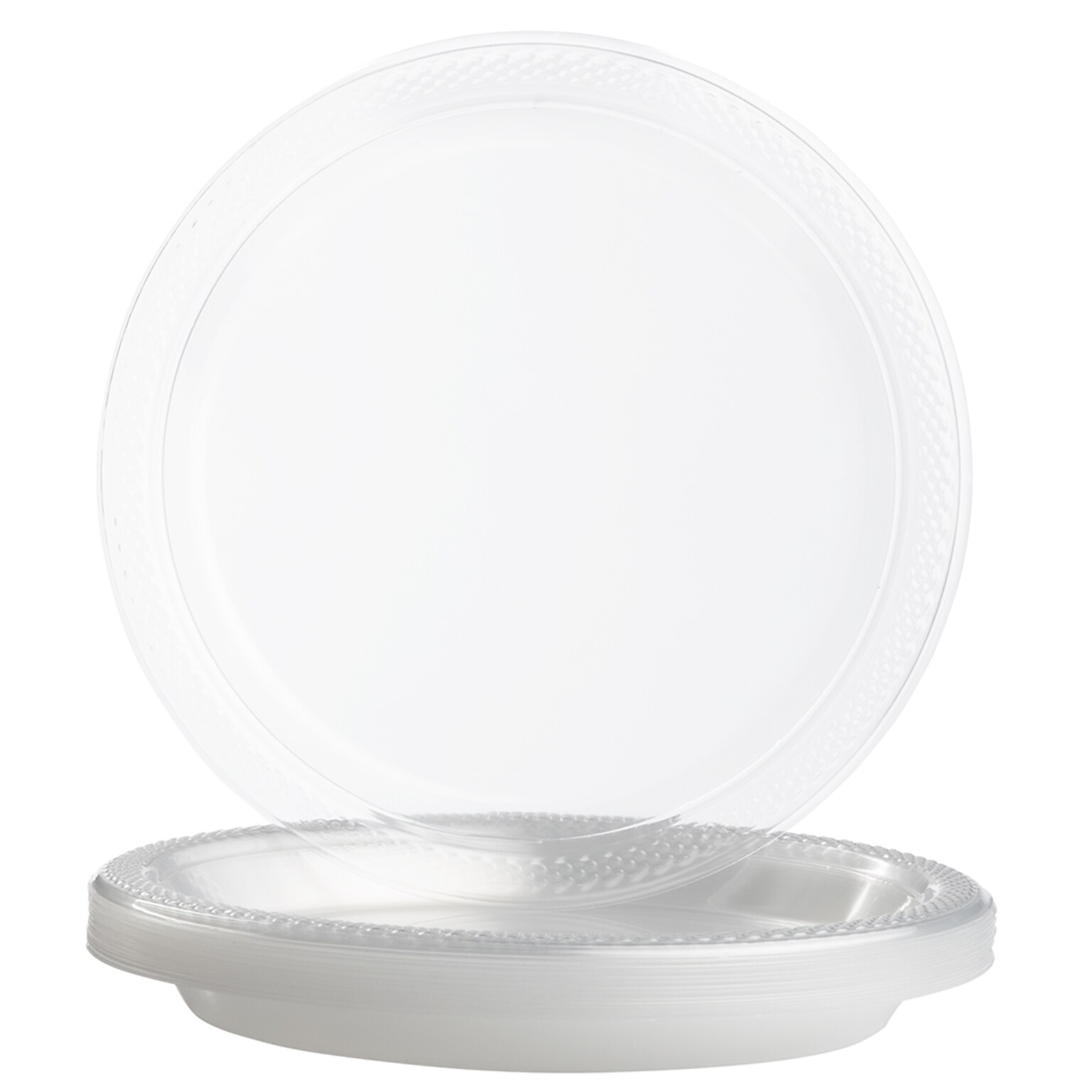 JAM Paper 7 Plastic Plates, Clear, 20/Pack (7255320678)