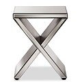 Baxton Studio Morris 16W x 16D Accent Table, Silver Mirrored (6736-STPL)