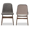 Baxton Studio Embrace 19.5W x 22.23D Dining Chair, Dark Gray (6799-2PC-STPL)