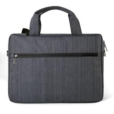 Vangoddy Laptop Messenger, Black/Gray Nylon (NBKLEA608)