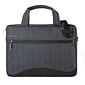 Vangoddy Laptop Messenger, Black/Gray Nylon (NBKLEA608)
