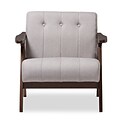 Baxton Studio Enya 30.12 W x 32.68 D Accent Chair, Gray (7136-STPL)
