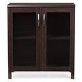 Baxton Studio Sintra 31.2 W x 15.6 D Storage Cabinet, Dark Brown (6499-STPL)