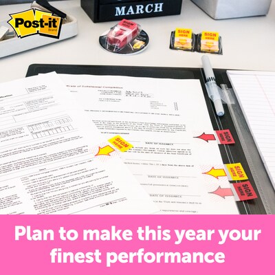 Post-it Sign Here Message Flags, .94 Wide, Red, 200 Flags/Pack (680-HVSHR)
