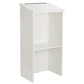 AdirOffice 46H Floor Standing Lectern with Adjustable Shelf, White (661-01-WHI)