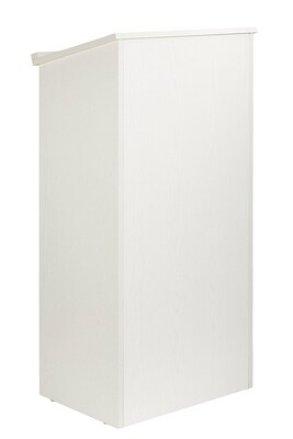AdirOffice 46H Floor Standing Lectern with Adjustable Shelf, White (661-01-WHI)