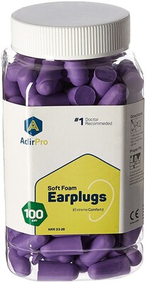 AdirPro Premium Soft Foam Ear Plugs 100 Pairs