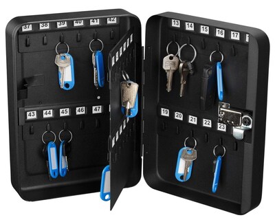 AdirOffice 30 Key Combination Lock Cabinet, Black (682-30-BLK)