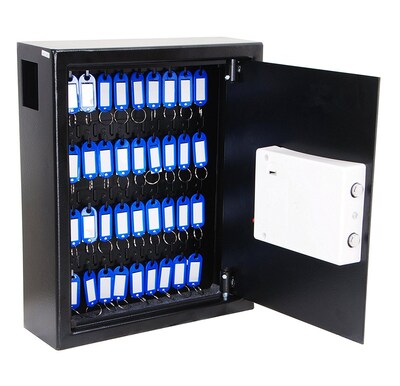 AdirOffice 40 Key Key-Lock Cabinet, Black (680-40-BLK)