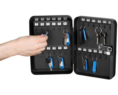 AdirOffice 30 Key Combination Lock Cabinet, Black (682-30-BLK)