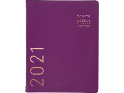 2021 AT-A-GLANCE 8.25 x 11 Planner, Contemporary, Purple (70-940X-59)