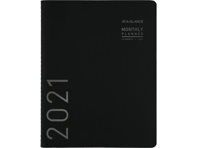 2021 AT-A-GLANCE 7 x 8.75 Planner, Black (70-120X-05-21)