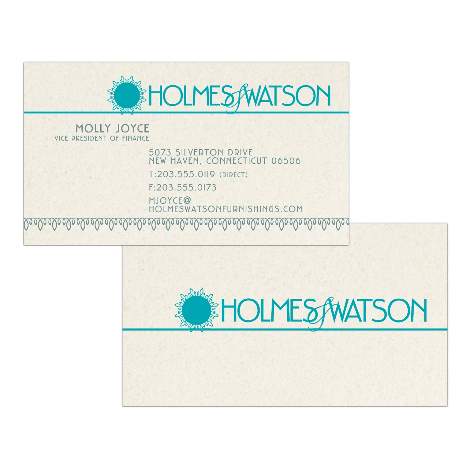 Custom 1-2 Color Business Cards, Natural Fiber 80# Cover Stock, Flat Print, 2 Standard Inks, 2-Sided, 250/PK
