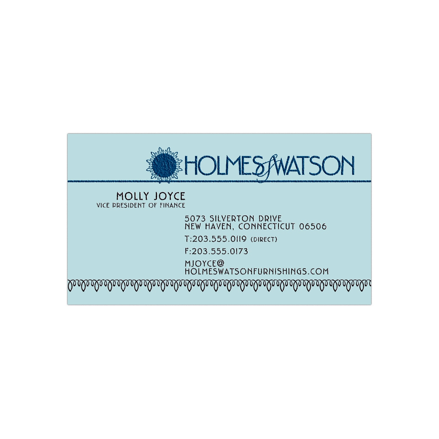 Custom 1-2 Color Business Cards, Blue Index 110# Cover Stock, Raised 1 Standard & 1 Custom Inks, 1-Sided, 250/PK