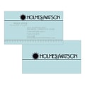 Custom 1-2 Color Business Cards, Blue Index 110# Cover Stock, Flat Print, 2 Standard Inks, 2-Sided,