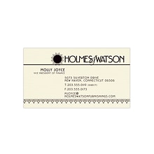 Custom 1-2 Color Business Cards, CLASSIC® Laid Baronial Ivory 80#, Flat Print, 1 Standard Ink, 1-Sid