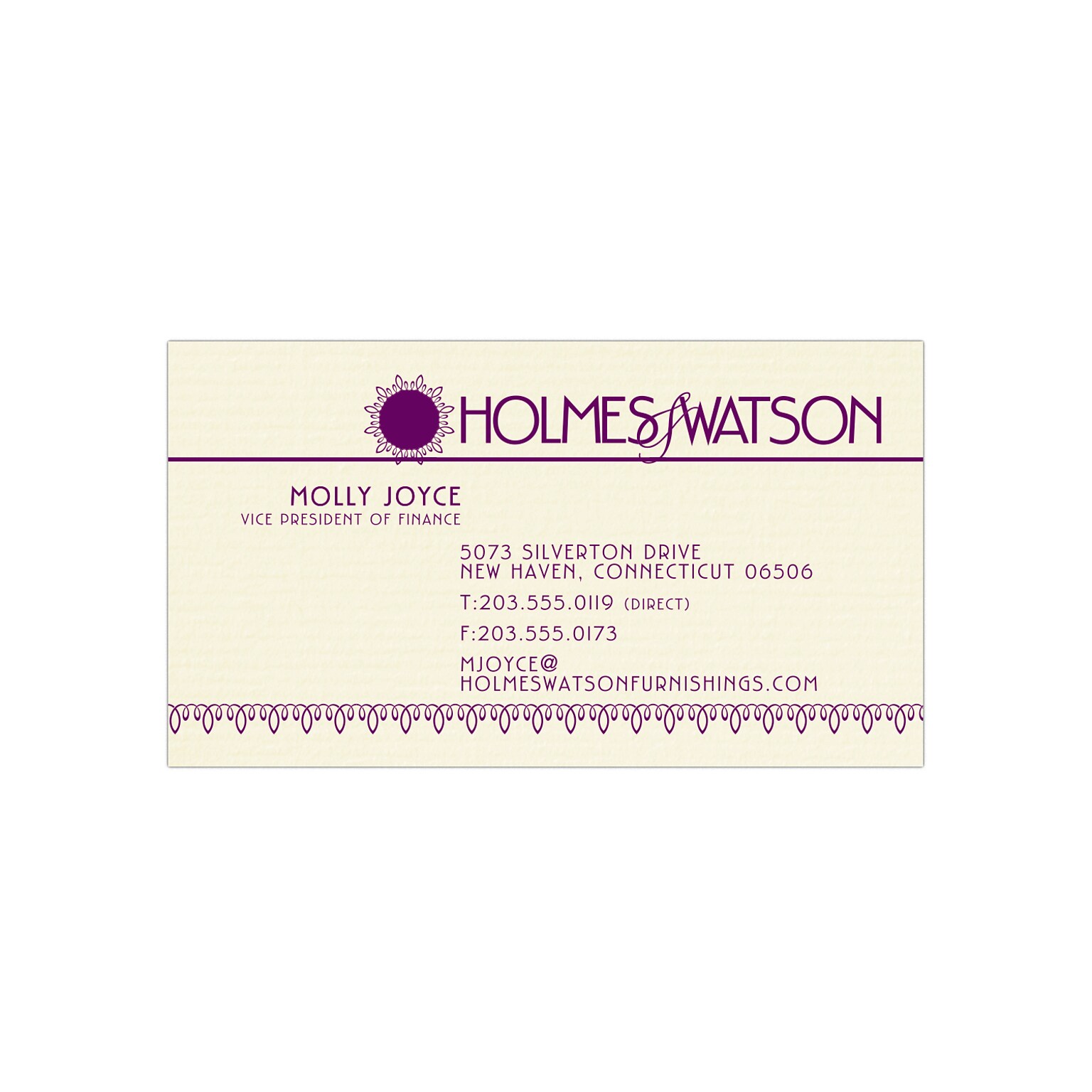 Custom 1-2 Color Business Cards, CLASSIC® Laid Baronial Ivory 80#, Flat Print, 1 Custom Ink, 1-Sided, 250/PK