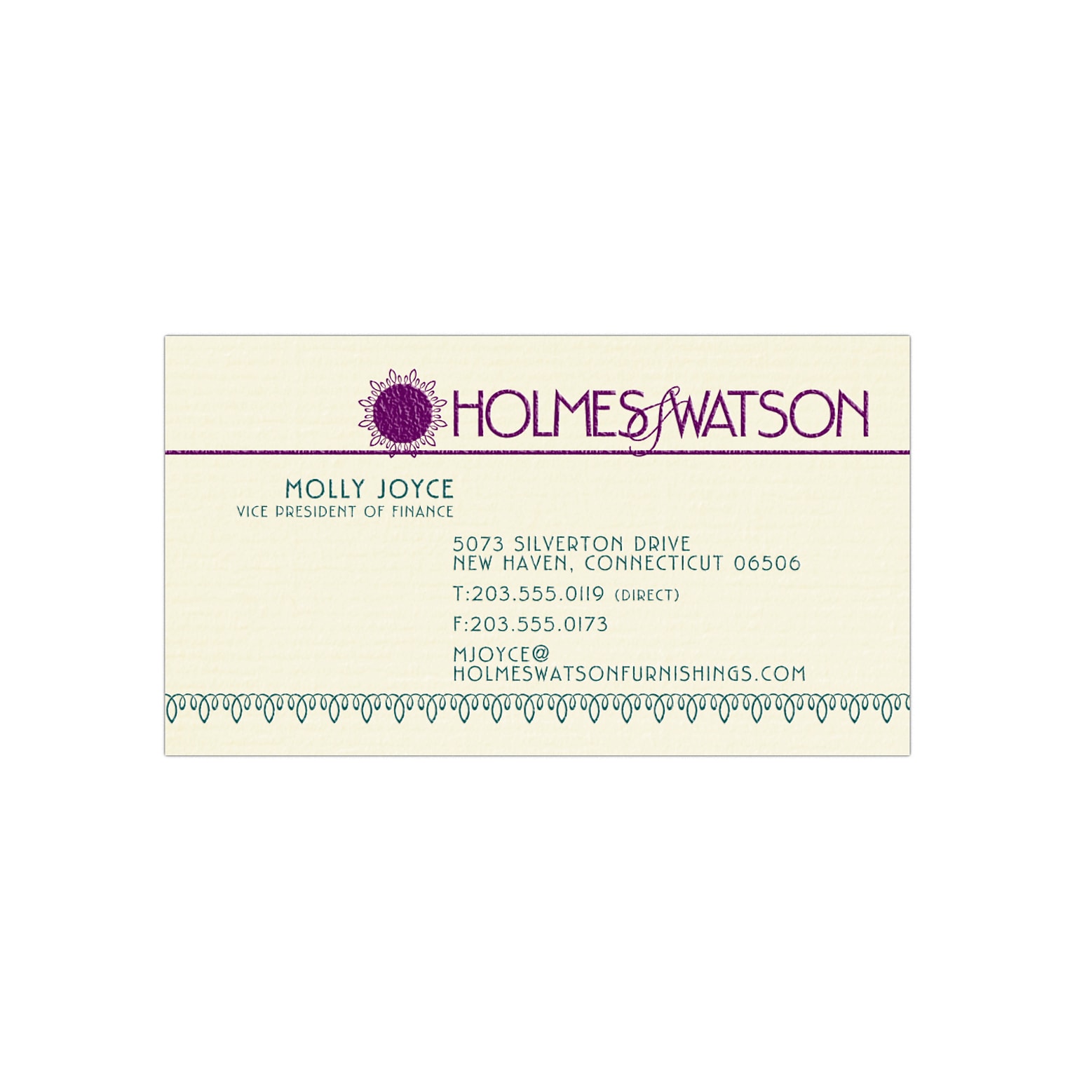 Custom 1-2 Color Business Cards, CLASSIC® Laid Baronial Ivory 80#, Raised Print, 2 Custom Inks, 1-Sided, 250/PK