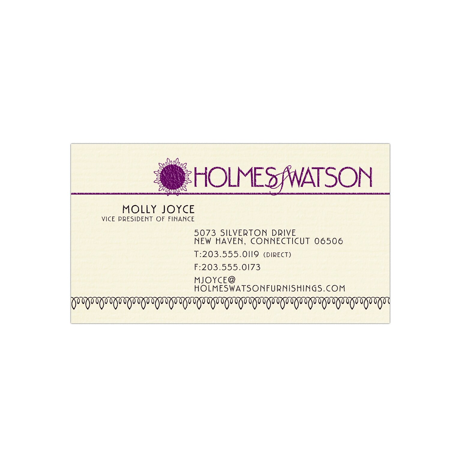 Custom 1-2 Color Business Cards, CLASSIC® Laid Baronial Ivory 80#, Raised Print, 1 Standard & 1 Custom Inks, 1-Sided, 250/PK