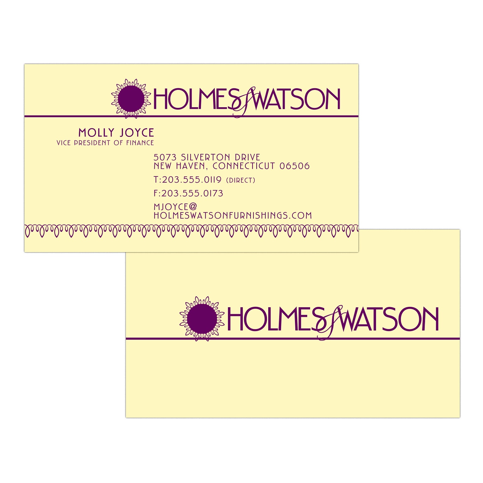 Custom 1-2 Color Business Cards, CLASSIC CREST® Baronial Ivory 80#, Flat Print, 1 Custom Ink, 2-Sided, 250/PK