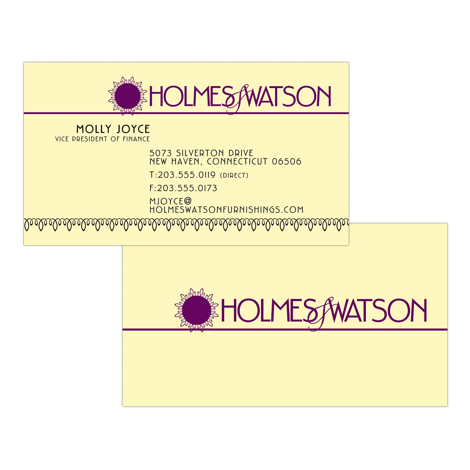 Custom 1-2 Color Business Cards, CLASSIC CREST® Baronial Ivory 80#, Flat Print, 1 Standard & 1 Custom Inks, 2-Sided, 250/PK