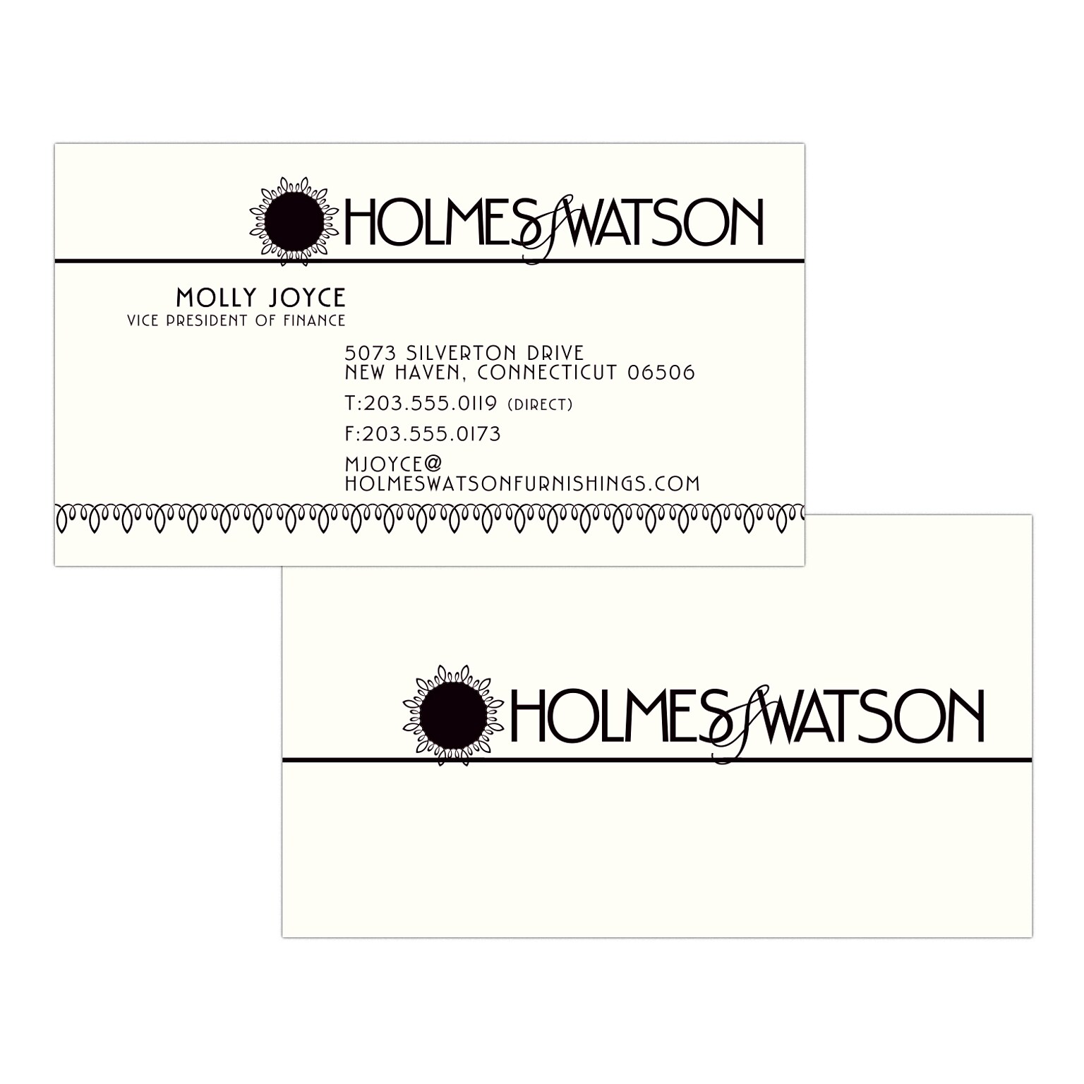 Custom 1-2 Color Business Cards, CLASSIC CREST® Natural White 80#, Flat Print, 1 Standard Ink, 2-Sided, 250/PK