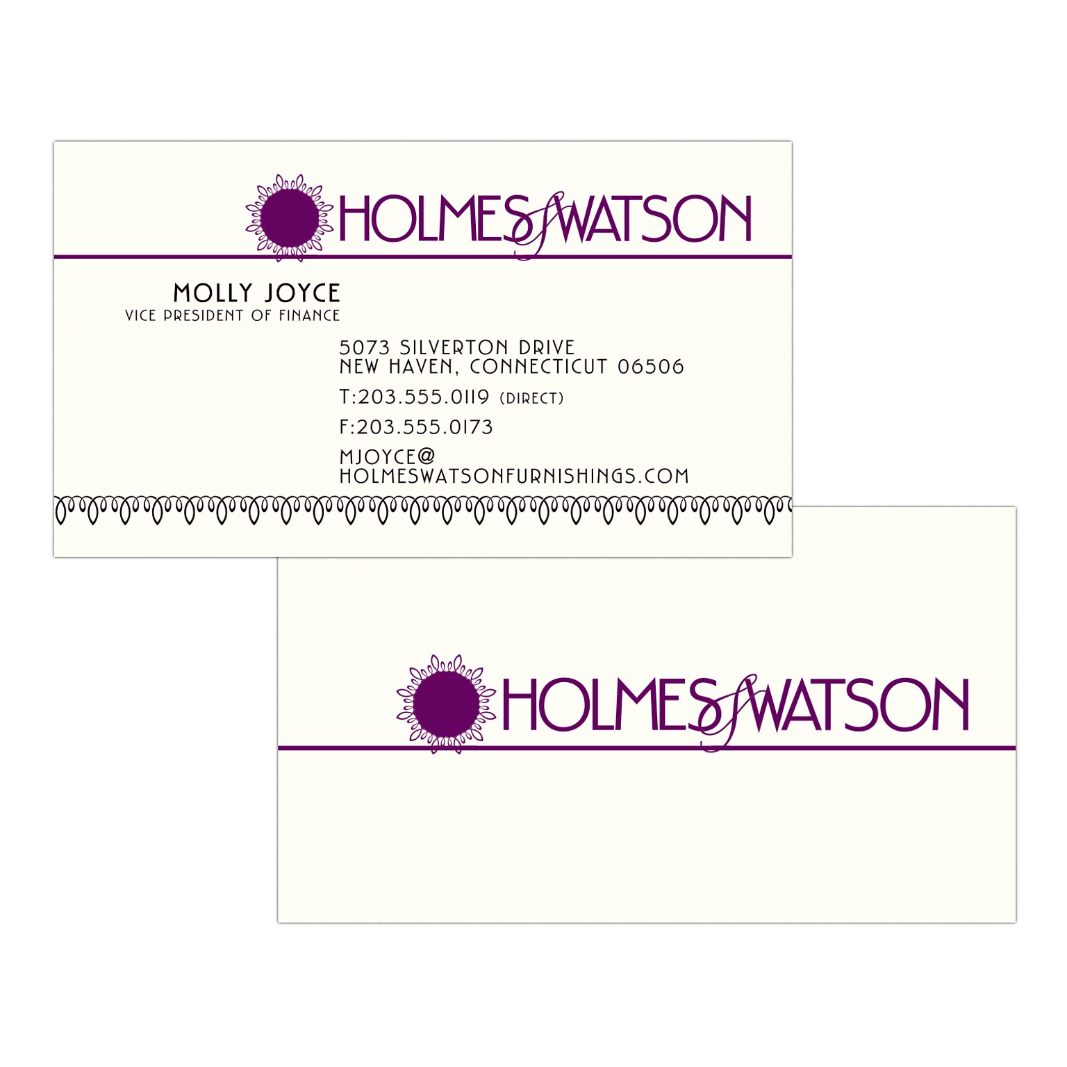 Custom 1-2 Color Business Cards, CLASSIC CREST® Natural White 80#, Flat Print, 1 Standard & 1 Custom Inks, 2-Sided, 250/PK